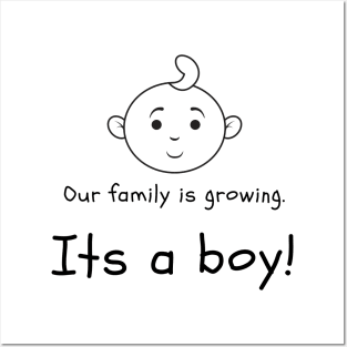 Love this 'Our family is growing. Its a boy' t-shirt! Posters and Art